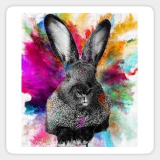 pop art bunny Sticker